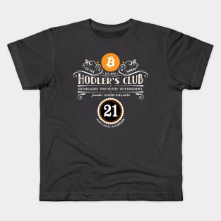 Bitcoin Hodler's Club (dark colors) Kids T-Shirt